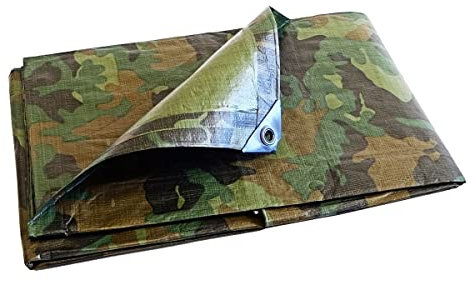 Abdeckplane Gewächshaus Garten Camouflage 150 g/m² – 1.8 X 3 M – Kleine Garten Gewächshaus – Bache Außen – Bache Militärische