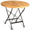 Sonnenpartner OXFORD Klapptisch rund 90 cm Eisen und Teakholz