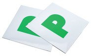 AA Self Adhesive Sticker P New Driver Pass Plates - Pair
