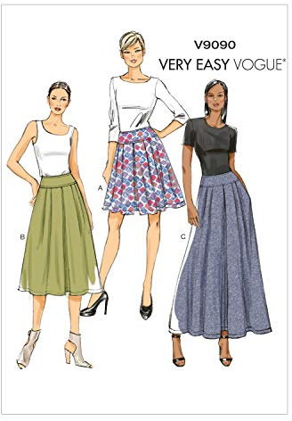 Vogue Patterns V9090E5 14/16/18/20/22 Misses Skirt