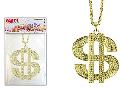 PARTY DISCOUNT ® Rapperkette/Dollar Symbol an Kette, gold