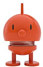 Hoptimist Bumble Wackelfigur & Glücksbringer, Skandinavische Deko Figuren für Wohnzimmer, Schreibtisch, Büro, Bürodeko & Lustige Kleine Geschenke, 4,5 x 5,8 x 7,6 cm, Small, Orange