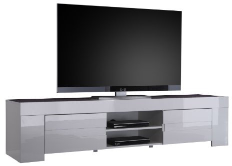 TV EOS Grande Armadio a 2 Ante, 190 x 45 x 50 cm, Bianco Lucido