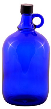 LGL Haushaltswaren Blaue Glasballonflasche (2 Liter) Blauglas/Flasche/Glasballon/Glasflasche/Gallone