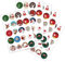 100 Weihnachtsaufkleber Weihnachtssticker XMAS mit verschiedenen Motiven rund Ø 30 mm, auf DIN A5 Bogen (5 x 20 Aufkleber), Haftpapier glänzend, Weihnachtetiketten