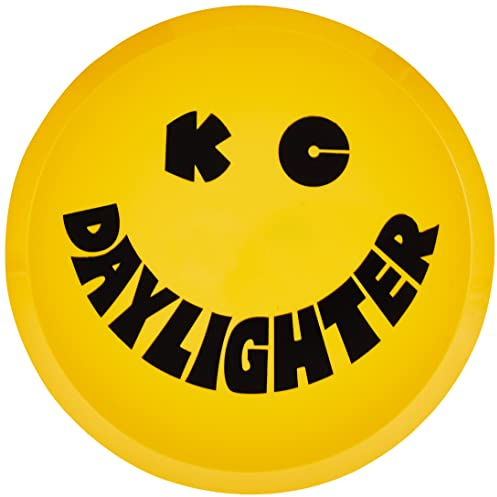 KC Hilites 5202 6 Round Yellow Plastic Light Cover w/Black KC Daylighter Logo - Single Cover