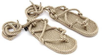 Nomadics Romano Damen Sandale aus Seil Camel, 40