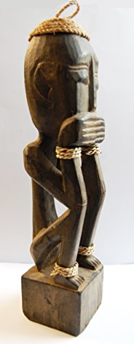 unbekannt Holzfigur Mann mit Baskenmütze, 34 cm
