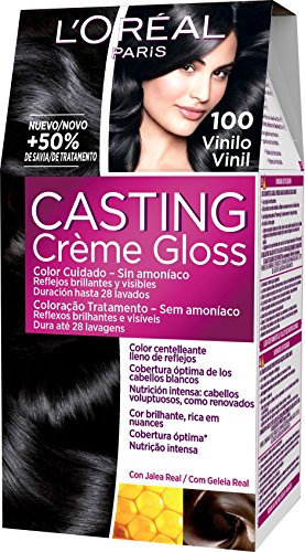 L'Oreal Paris Casting Crème Gloss Coloración Sin Amoniaco, Tono: 100 Black Lico