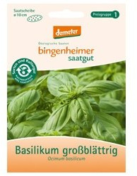 Bingenheimer Saatgut - Basilikum großblättrig Saatscheibe - Kräuter Saatgut / Samen