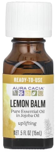 Aura Cacia Essential Oil, Lemon Balm, 0.5 oz