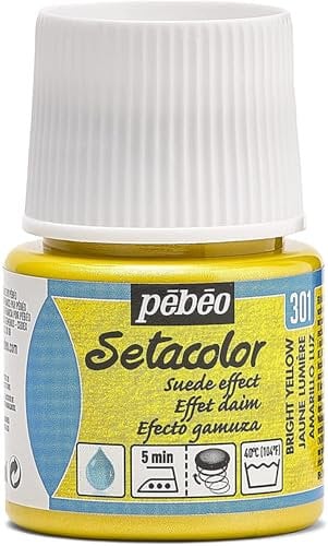 Pébéo Setacolor 不透明スウェード色 Cuchillo, Gamuza, Amarillo Brillante, 45 ml (Pack of 1), 45