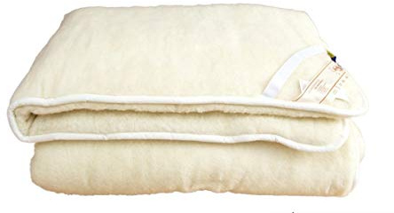 Unterbett, Matratzenauflage, Bettauflage, Schonbezug 100% Wolle 180x200