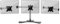 Duronic Triple Monitor Arm Stand Desk Mount DM753 | Freestanding PC Screen Riser Silver For 3 8kg Display 15-24 Inch VESA 75 100 | 21 22 24 Inches
