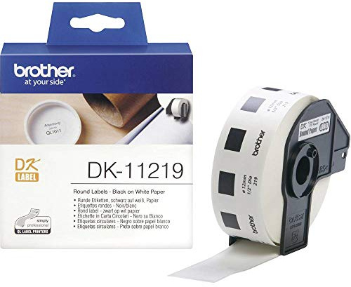 Brother DK-11219 Round Labels White DK Diameter 12 mm