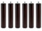 Pack 6 pieds cylindriques de bois massif pour sommier ou base Tapizada avec filetage. Hauteur 25 cm. Wengé. Avec l'antiruido.