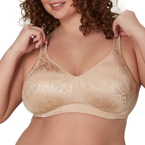 Playtex Women's Wireless, 18 Hour Plus-Size Bras Available, Ultimate Lift, Moisture-Wicking, Single Or 2-Pack, Opaque, Nude, 42DD