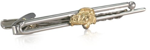 ACCESSORIES exclusive Krawattenklammer LINDENMANN, VW-Käfer, krawattenschonende hochwertige Alligator-Mechanik, Rhodium veredelt (Bicolor), im schwarzen Geschenketui