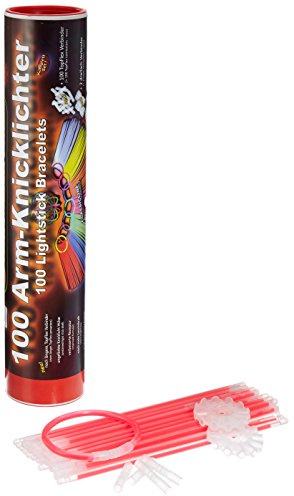 100 Knicklichter Rot | inkl. 100x TopFlex | 2x Dreifach | 2x Ball Verbinder | Premiumqualität