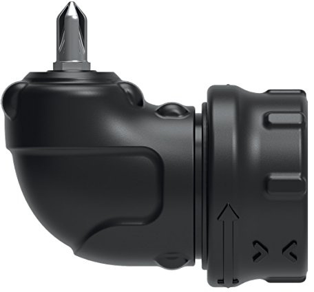 Black+Decker Winkel-Aufsatz (passend für 3.6V Akku-Schrauber CS3651LC/CS3652LC/CS3653LC, zum Bohren in Ecken, für schwer zugängliche Stellen) CSRA1-XJ