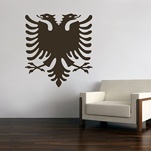 Albanien Albania Albanischer Adler Wandtattoo Wandsticker Aufkleber Sticker Neu (Schwarz, 40 cm)
