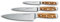 Felix SOLINGEN 830333 First Class Wood Messer-Set 3tlg – Küchen-Basics Klingen-Stahl Olivenholzgriff - Made in Germany