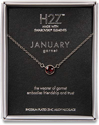 Pavilion Gift Company H2Z 16216 januari granat månadssten halsband med 18 tum kedja