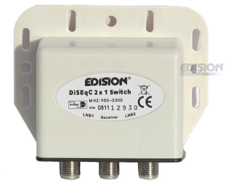 Edision DiSEqC 2/1 - 2 Eingänge / 1 Teilnehmerausgang - Satellitenempfänger