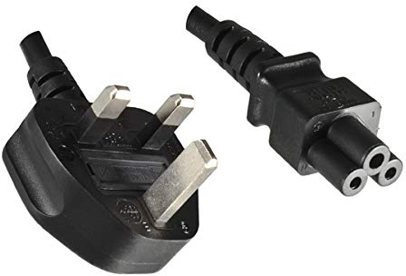 DINIC Stromkabel Netzkabel für UK, England auf C5 für Notebook oder Laptop, ASTA, 1,8m