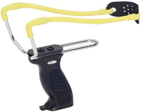 S.B.J - Sportland Profi Schleuder/Steinschleuder/Zwille/Futterschleuder mit Kugelspender