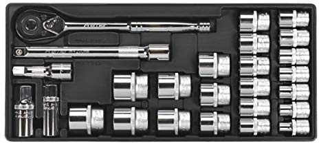 Sealey Tbt21 Tool Tray with Socket Set 26Pc 1/2Sq Drive