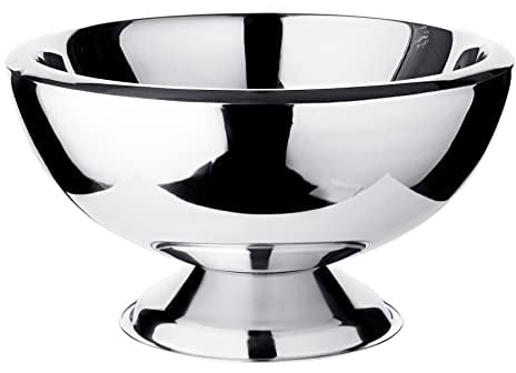 EDZARD Champagnerkühler Cadiz (ø 43 cm, H 24 cm) Edelstahl hochglanzpoliert, doppelwandig, große Schale, Sektkühler, Flaschenkühler, Kühler für bis zu 5 Flaschen
