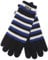 EEM Strick Handschuhe HAMBURG mit Thinsulate Thermofutter aus Polyester, Strickmaterial aus 100% Baumwolle, Fußball; schwarz-weiß-blau, L
