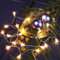 hellum Lichterkette Innen mit Sternen, 20 Lichter Stern beleuchtet warmweiß, 190cm beleuchtete Länge strombetrieben, transparentes Kabel, Weihnachtsbeleuchtung Innen Fenster, Weihnachtsdeko 592627
