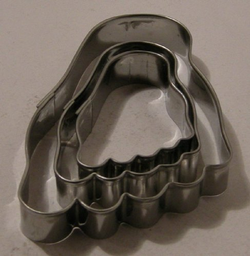Ausstechform für Plätzchen - Weißblech - Füße - 3 er Set
