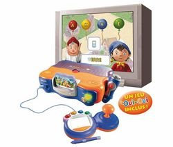 VTECH Console V.Smile Oui-Oui + VSMILE MANETTE BLEUE AVEC STYLET