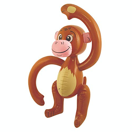 Monkeyin' Around 991830AMS-Fltb-S-C Affe-ausblasbar-61 cm, Braun