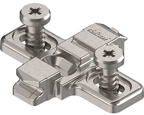 BLUM CLIP Kreuzmontageplatte Langloch, Zink, Systemschrauben, Distanz 0 mm, 175L8100