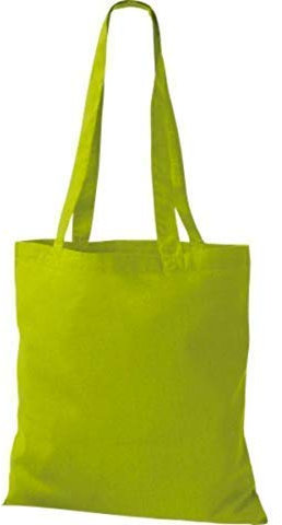 Shirtinstyle Premium Stoffbeutel Baumwolltasche Beutel Shopper Umhängetasche, Farbe kiwi