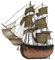 Art Deco Home - Wanddeko Segelschiff, Metall, 92 cm - 59546SG