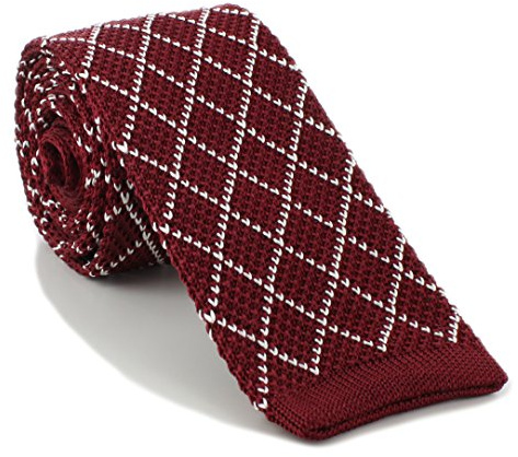 Schmale Krawatte gestrickt mit Diamanten,