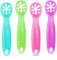 ChooMee FlexiDip Baby Starter Spoon | Platinum Silicone | First Stage Teething Friendly Learning Utensil | 2 CT | Four Colors