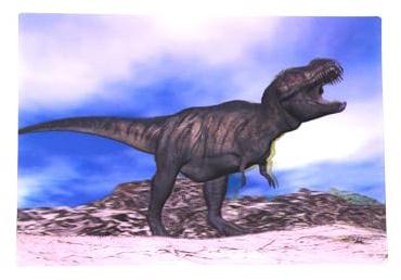 Cornelißen 3D-Postkarte T-Rex, Wackelkarte Hologrammkarte, Ansichtskarte und Grußkarte, Dinosauriermotiv, 16 x 10 x 0,2 cm