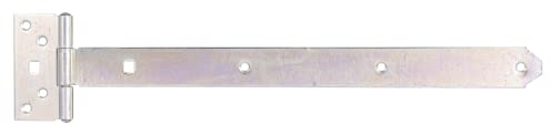 Kreuzgehänge, mit vernietetem Stift, Band: 393,5 x 34 mm / Scharnier: 92 x 44 mm, galvanisch gelb verzinkt