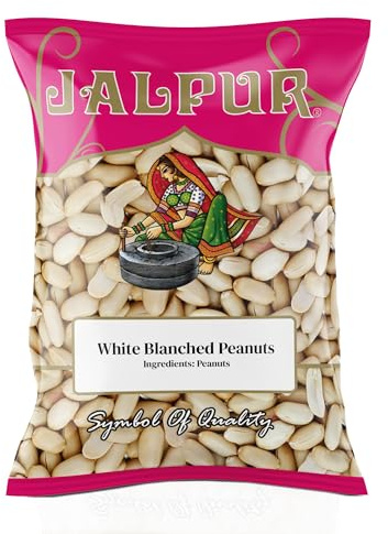 JALPUR MILLERS White Blanched Peanuts 150g – Premium Quality, Fresh & Clean, Perfect for Baking, Cooking, and Peanut Butter Making – Natural High Protein, Healthy Snack Ingredient, Whole Peanuts