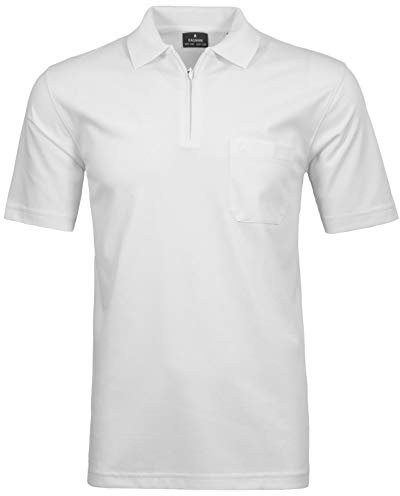 RAGMAN Herren RAGMAN Kurzarm Poloshirt, Weiß, M