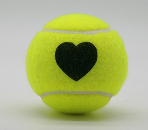 Price's Heart Motif Tennis Balls ITF Standard Made in the UK (1 x 3 Ball Tube)