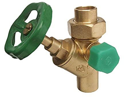 Cornat Schrägsitzventil, Messing + Anschlussverschraubung mit Lötmuffen und Entleerung, A 12 mm, 1 Stück, T571102