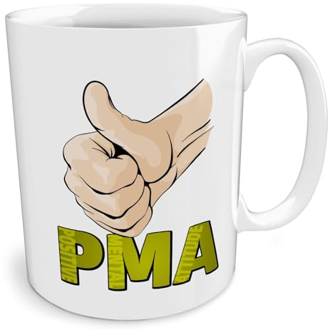 Black Raven Design - PMA - Positive Mental Attitude, Ceramic Mug, 11fl oz