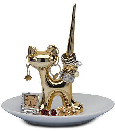 My Home Schmuckhalter Katze, gold